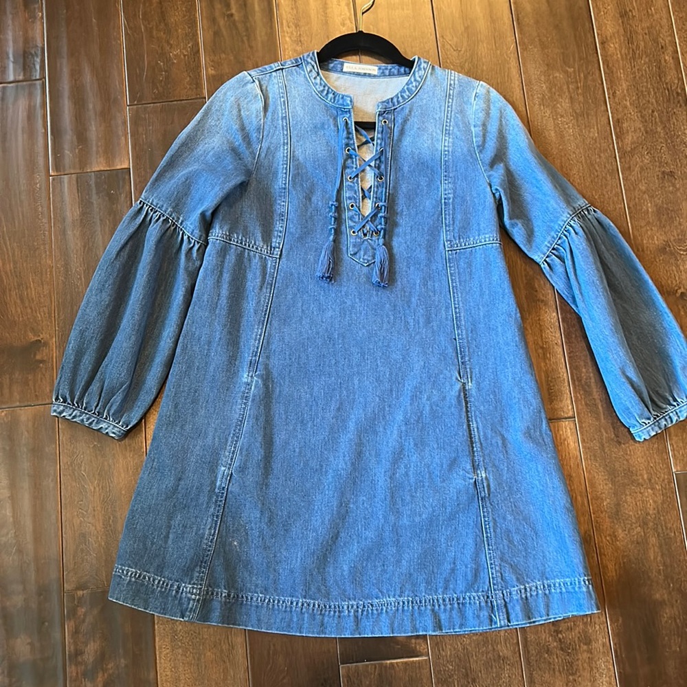 Ulla Johnson denim dress. Worn once.DARLING no flaws, smoke-free home.